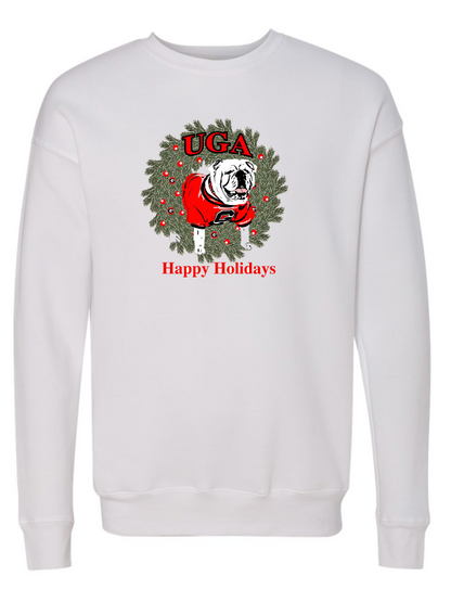UGA Holiday Shirt Wreath & uga