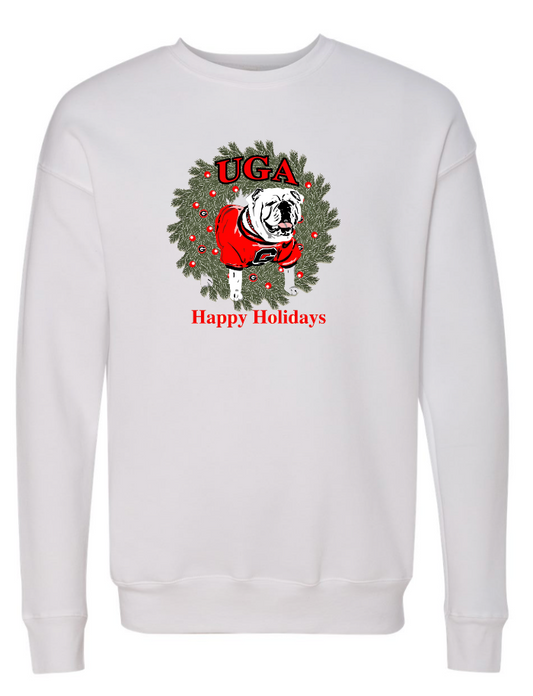 UGA "Happy Holiday" Crewneck