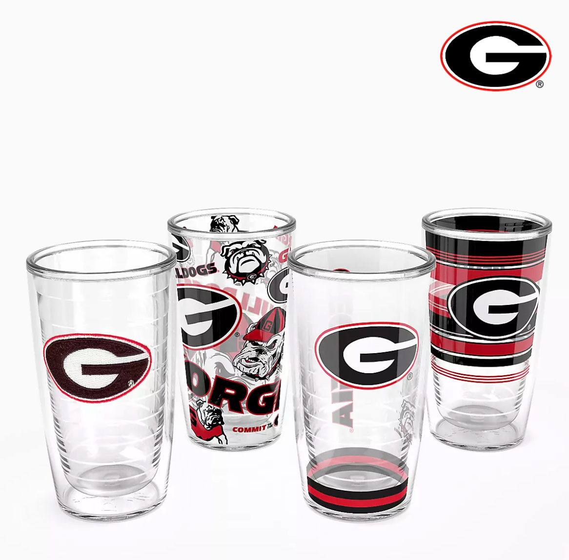 UGA 4-Pack Classic 16oz Tervis Tumblers