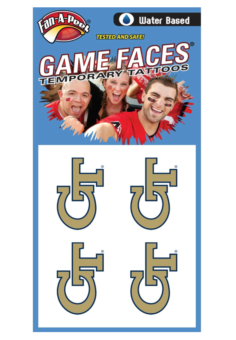 Ga Beating Tech Sticker GA Tech Game Faces Waterless Tattoos โ Universities Forever