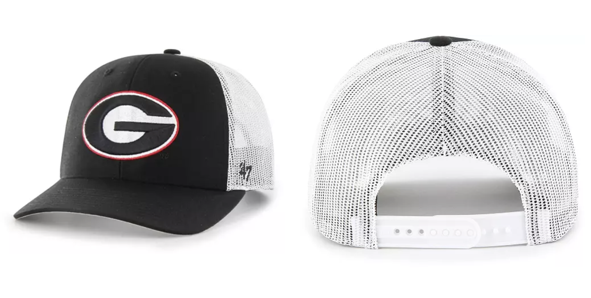 UGA '47 Brand Black Super G with White Mesh Trucker Hat