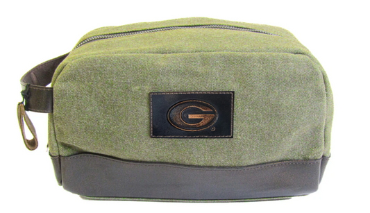 UGA Waxes Canvas Toiletry Shave Bag / Olive