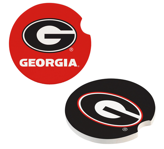 UGA Car Coaster Set, 2pc