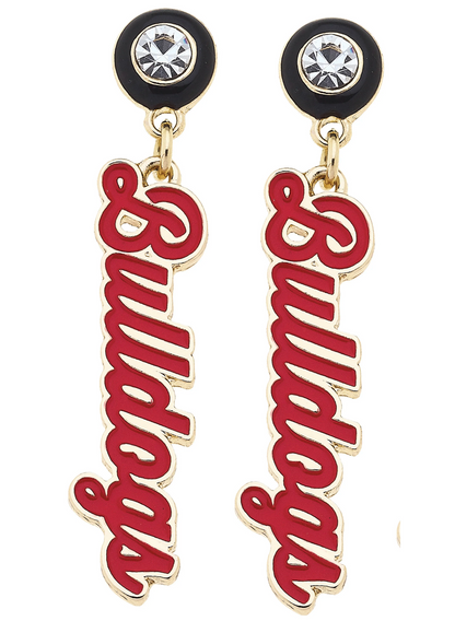 UGA Resin Block Letter Earrings