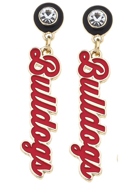 UGA Resin Block Letter Earrings