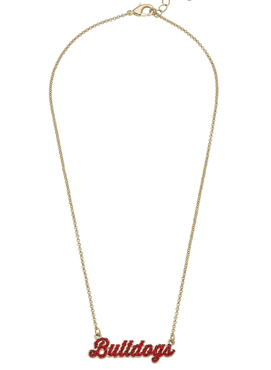 UGA Autograph Enamel Necklace