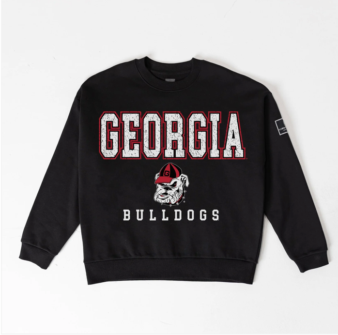 UGA Gameday Couture Black Label Premium Fleece  Crewneck