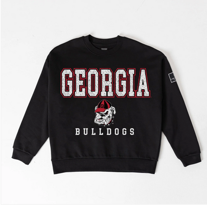 UGA Gameday Couture Black Label Premium Fleece  Crewneck