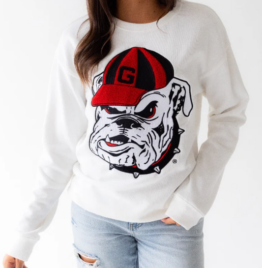 UGA Gameday Social Mascot Chenille Crewneck