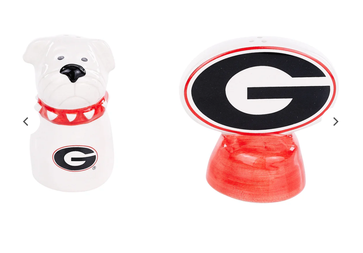 UGA Salt and Pepper Shakers