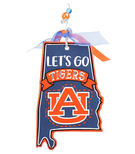AUB Let's Go Auburn Flat Ornament