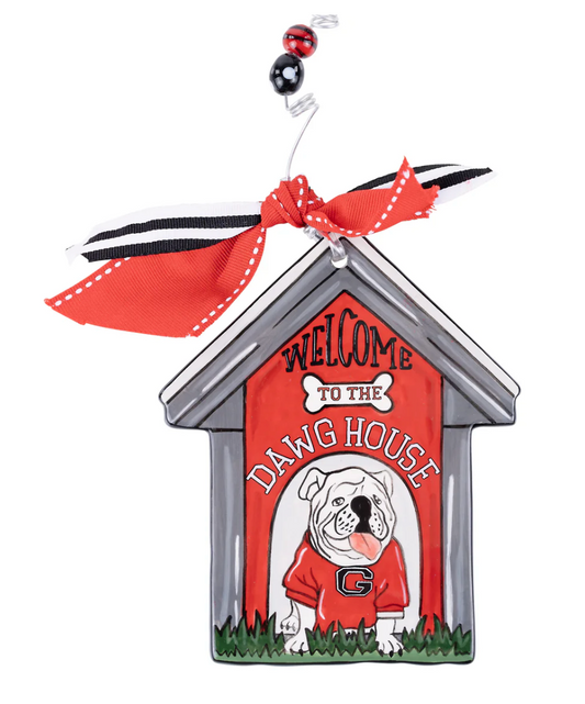 UGA Dawg House Flat Ornament