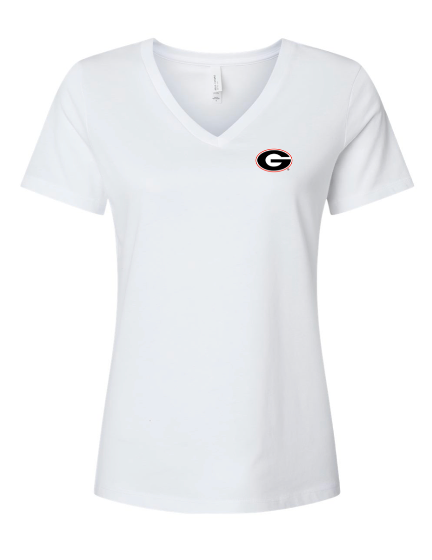 UGA Lady Classic V Neck Super G Tees