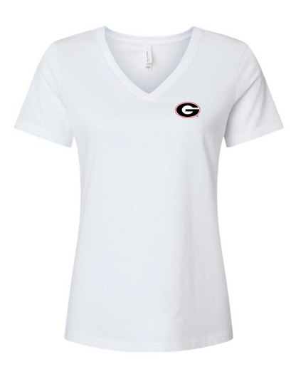 UGA Lady Classic V Neck Super G Tees
