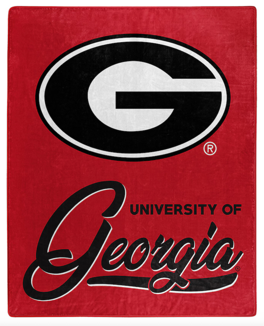 UGA The Northwest Group 50" x 60" Raschel Plush Throw Blanket