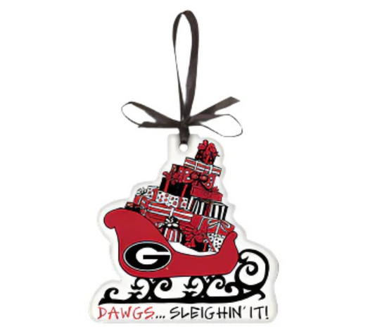 UGA Magnolia Lane Sleighin it Ornament