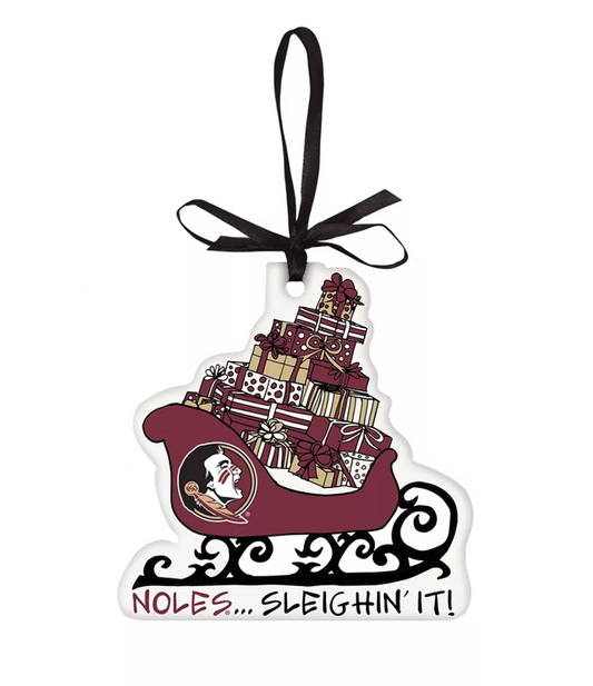 FSU Magnolia Lane Sleighin it Ornament