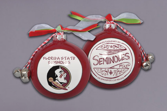 FSU Magnolia Lane Est. Seminole Ball Ornament