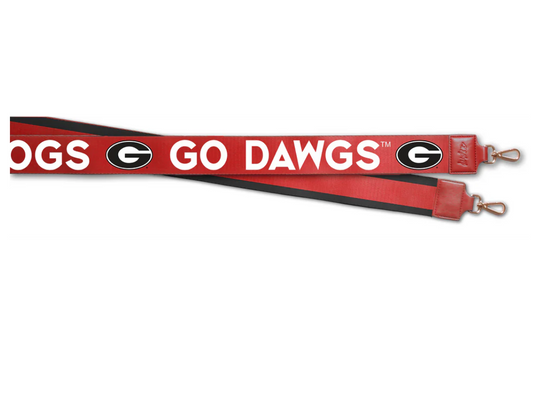 UGA 2" Wide Bag Strap In Red & Black