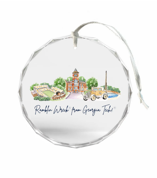 GTU Landmark Glass Ornament