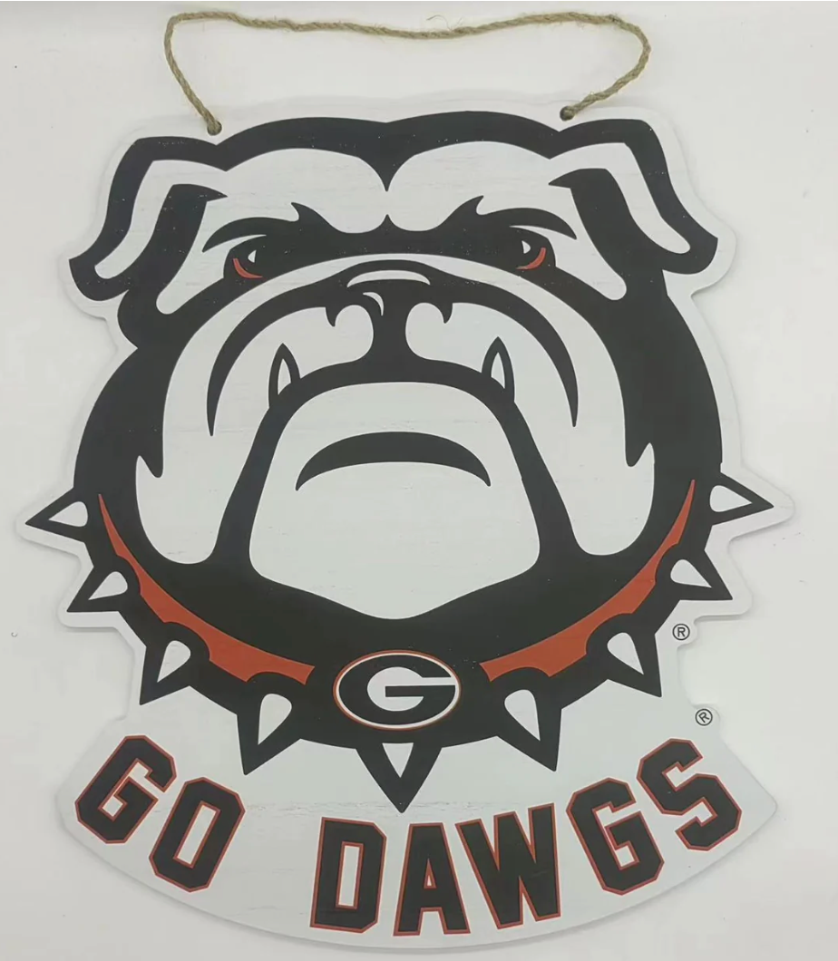 UGA Mascot Wood Door Hanger