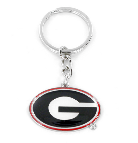 UGA Metal Logo Keychain