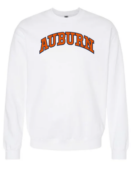 AUB Arch AUBURN Crewneck Sweatshirt White