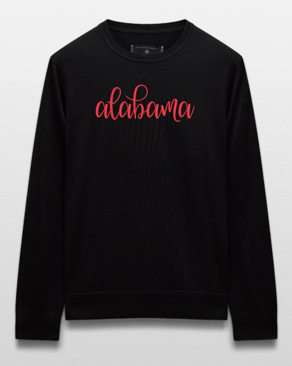 ALA Lady Spandex High Low Embroidery Crewneck