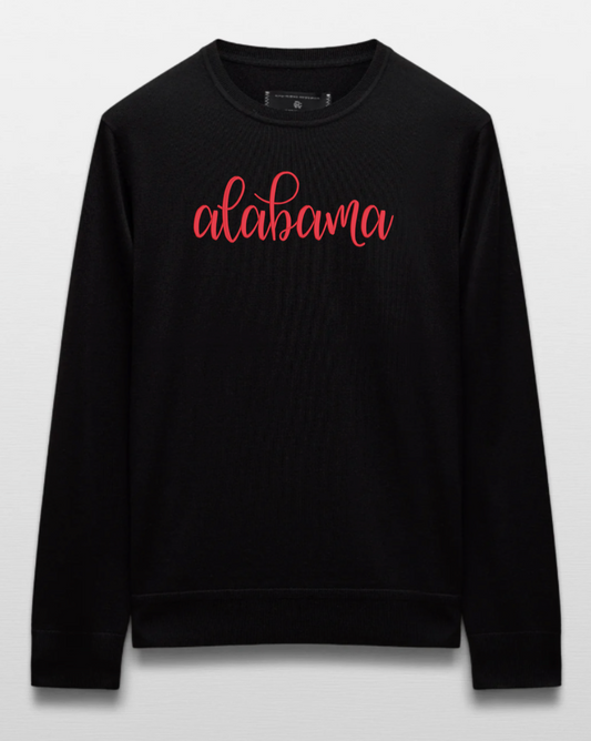 ALA Lady Spandex High Low Embroidery Crewneck