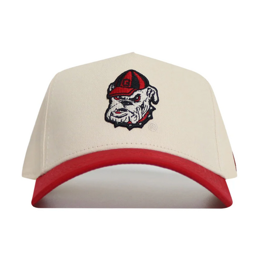 UGA No Rivals Vintage Old Dog Logo Hat (Red)