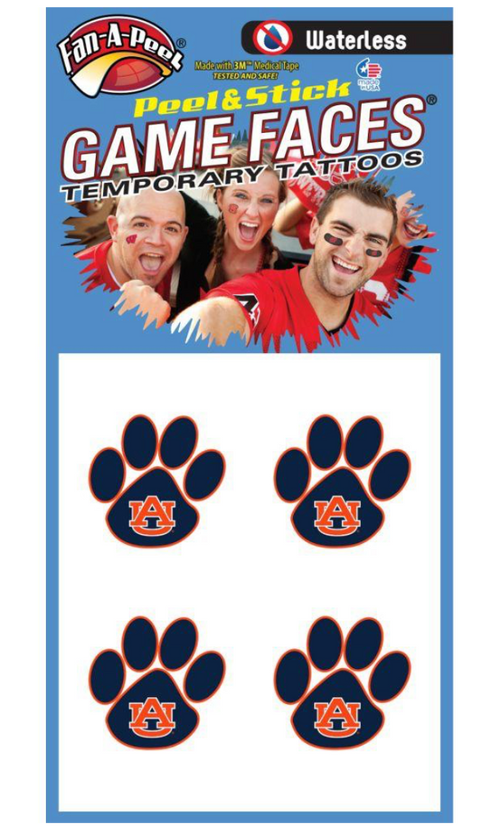 AUB Game Faces Tattoos Paw Print
