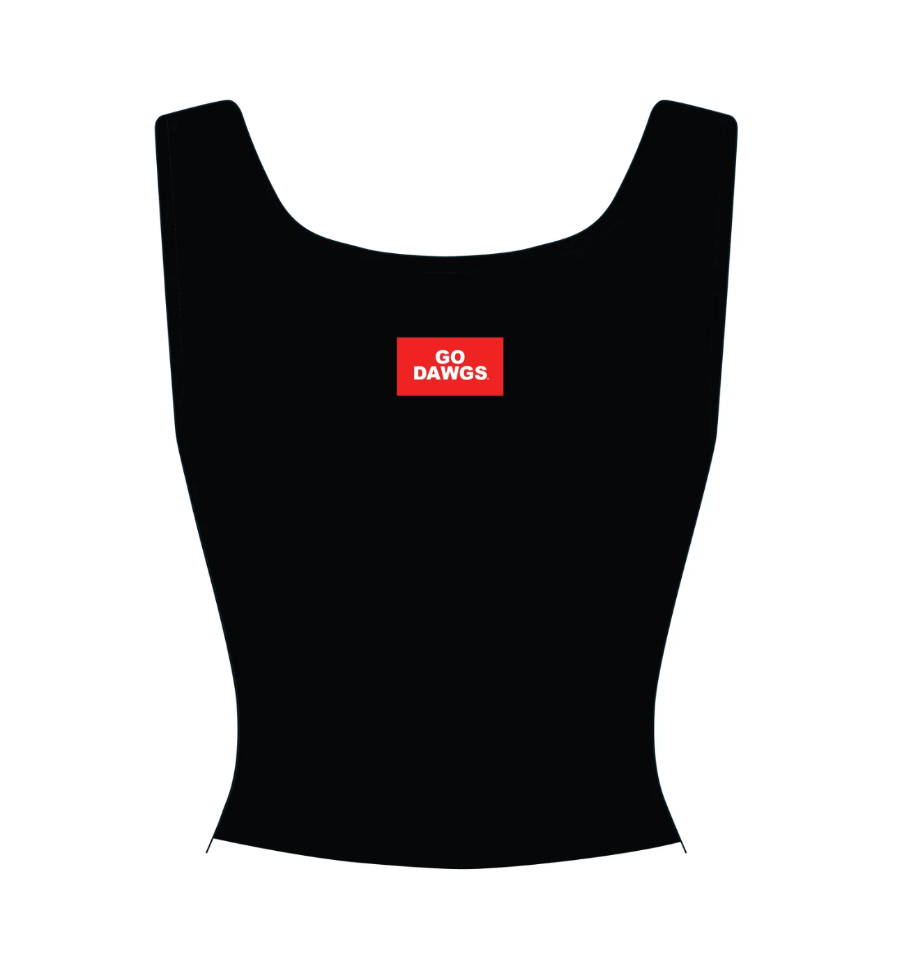 UGA Alli Ribbed Tank Top "Go Dawgs" Woven Label