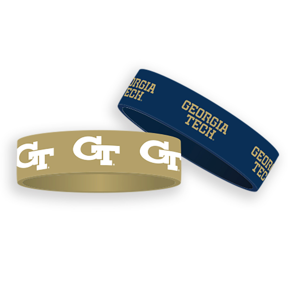 GA Tech Silicon Bracelets 2pk
