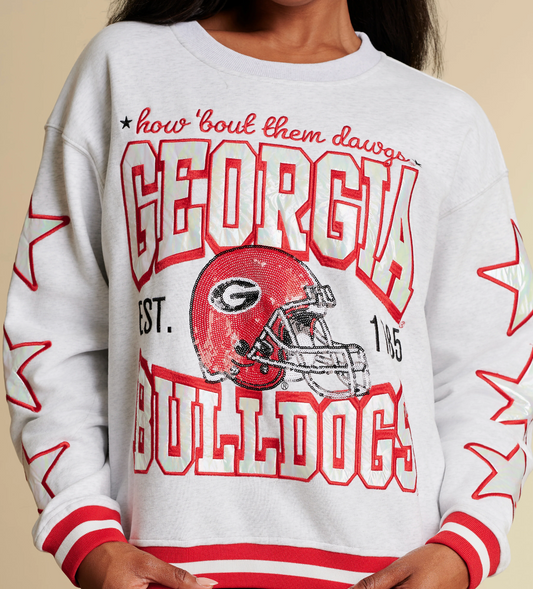 UGA Stewart Simmons The Home team Heather Crewneck