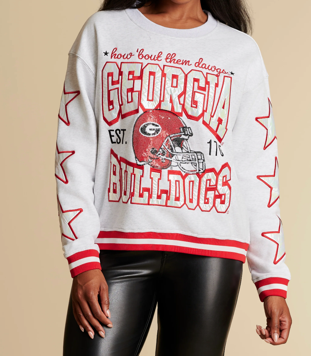 UGA Stewart Simmons The Home team Heather Crewneck