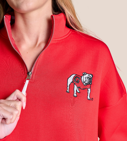 UGA Stewart Simmons The Campus 1/4 zip Pullover