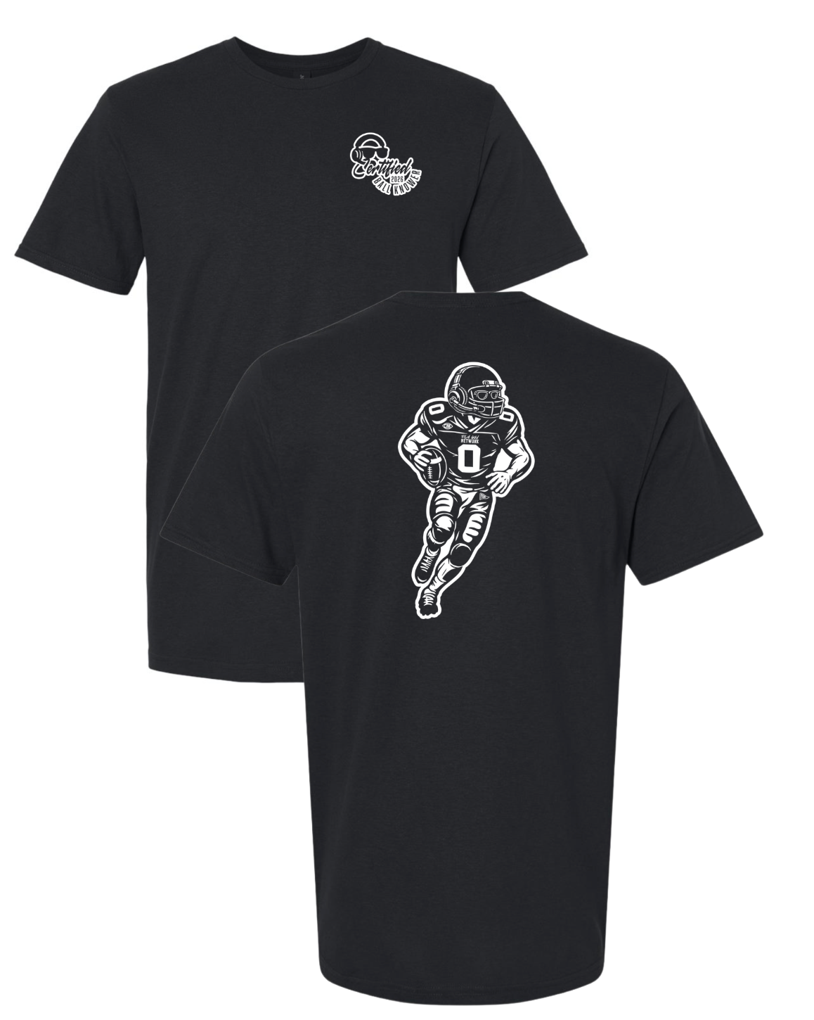 The Film Guy Network "26 Certified Ball Knower" White & Black Tee Collection