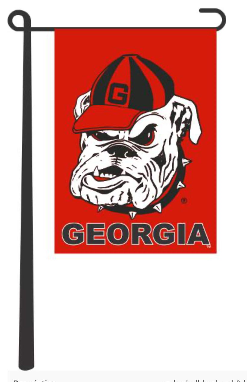 UGA Old Dog Garden Flag