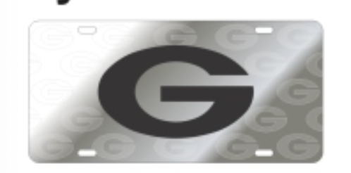UGA Symbol G Back Satin License Plate