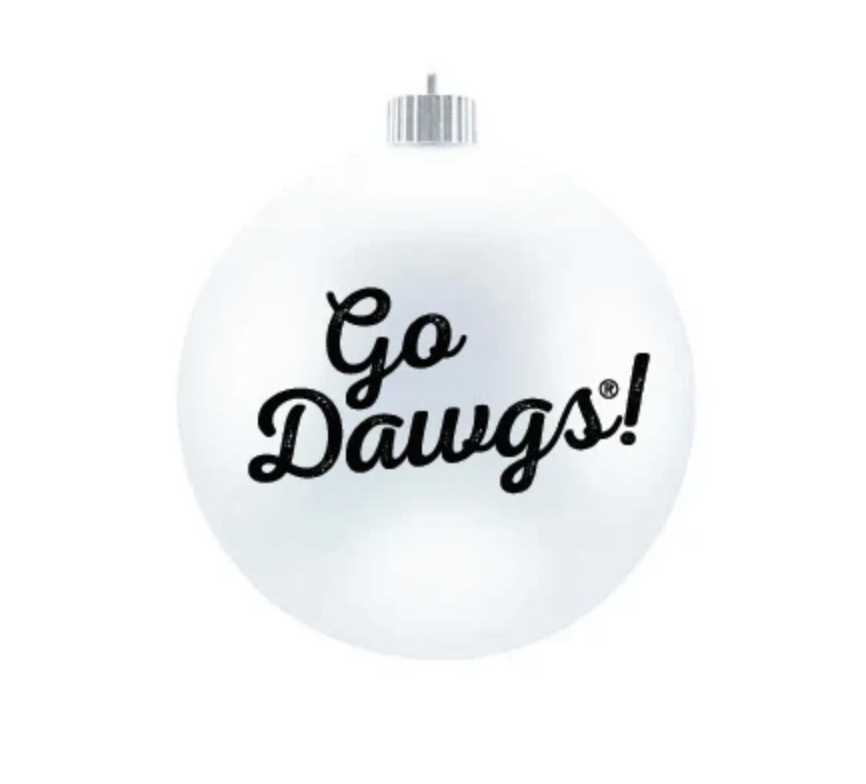 UGA Spirit Glass Ball Ornament