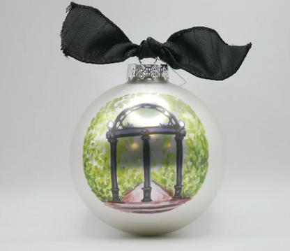 UGA Landmark Arch Glass Ball Ornament