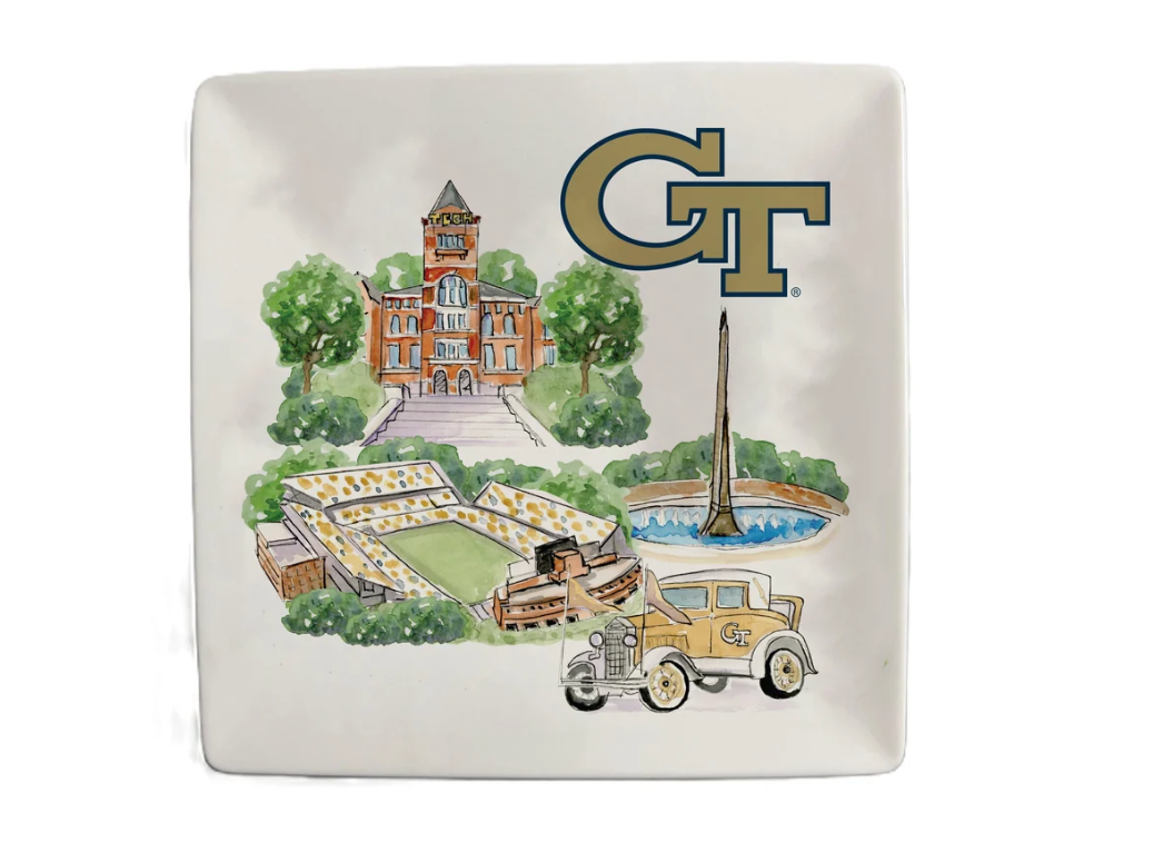 GA Tech Landmark Ceramic Trinket tray
