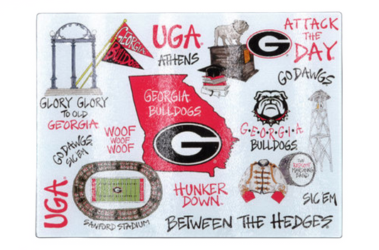 UGA Platter Glass Cutting Board