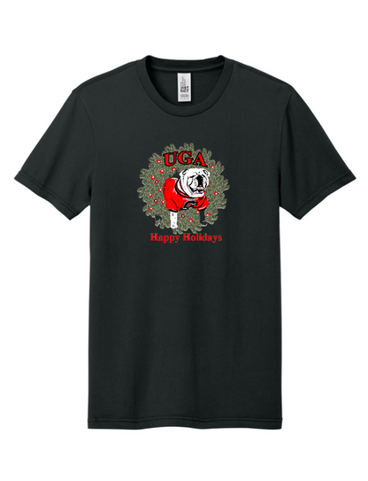 UGA Holiday Shirt Wreath & uga