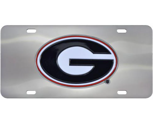 UGA Mirrored Super G License Plate