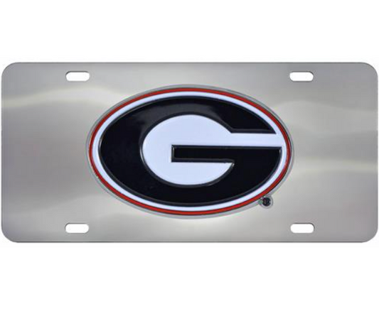 UGA Mirrored Super G License Plate