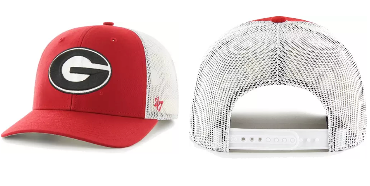 UGA '47 Brand Black Super G with White Mesh Trucker Hat
