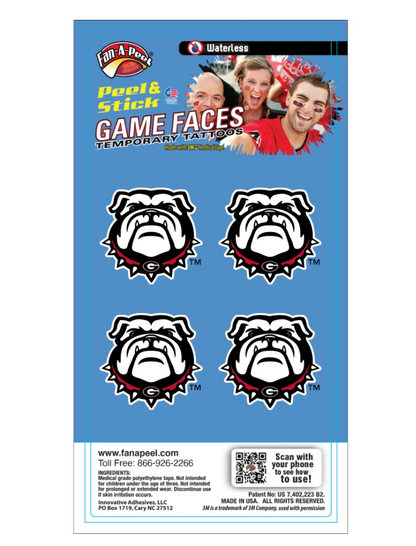 UGA Super G Waterless Face Tattoos