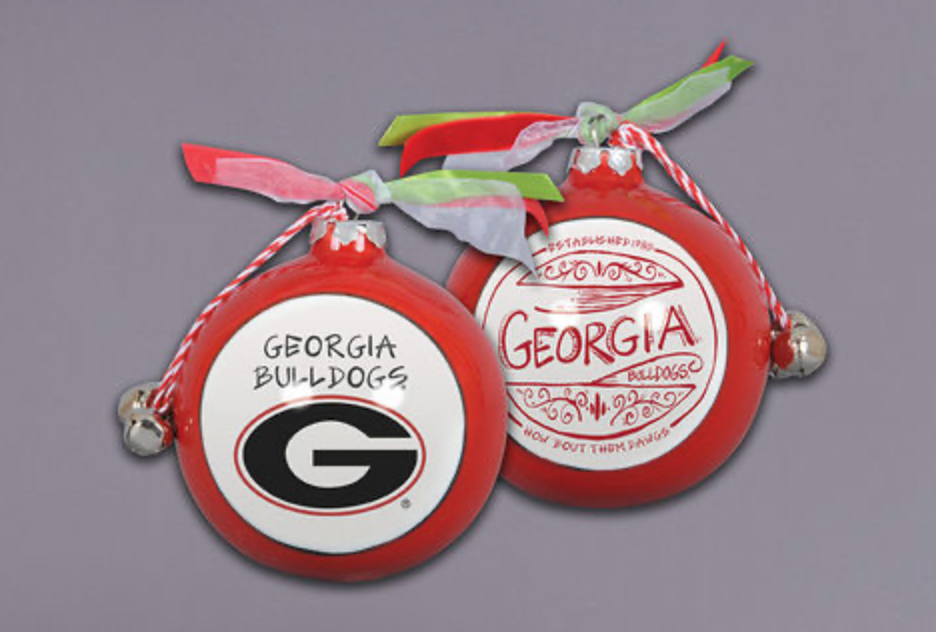 UGA Magnolia Lane Ball Ornaments