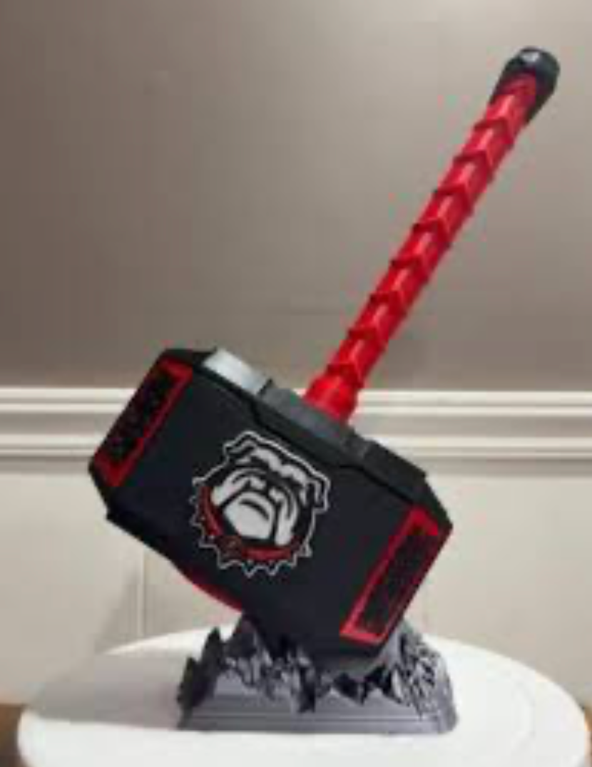 UGA Decor 3D Printed Thor Hammer
